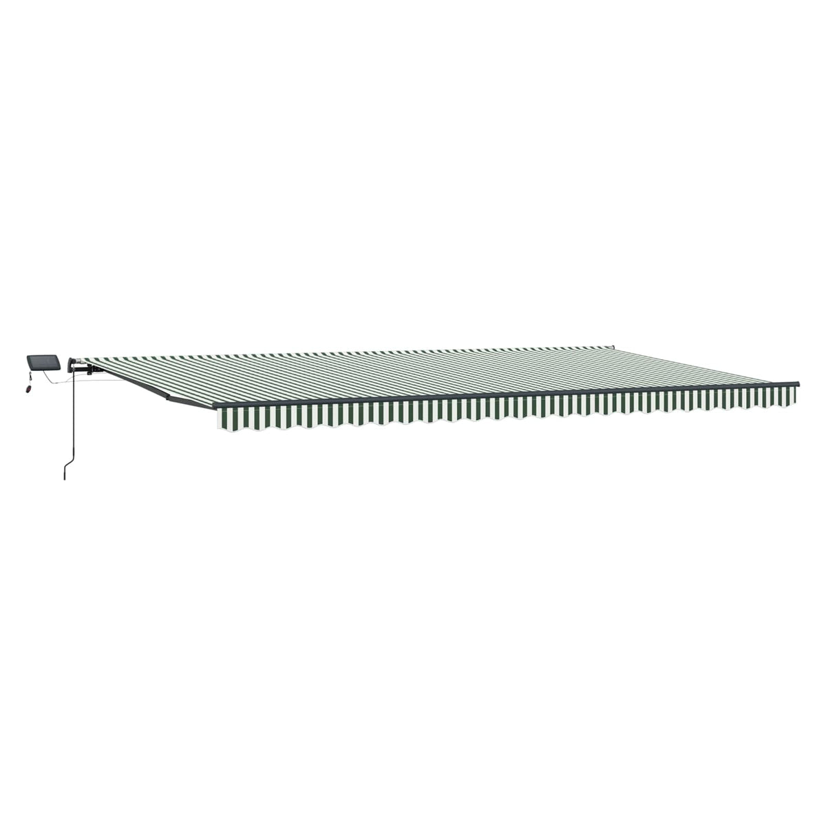 Skrovita tenda Zelena i bijela 600 ×300 cm tkanina