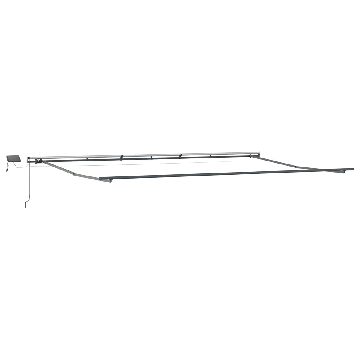 Skrovita tenda Zelena i bijela 600 ×300 cm tkanina