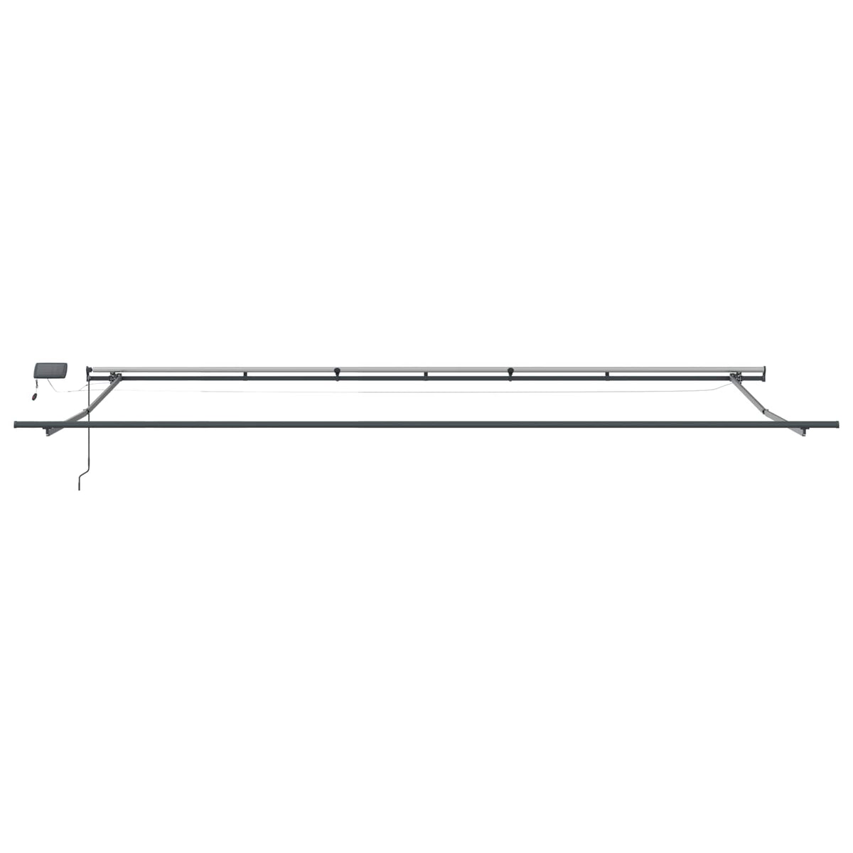 Skrovita tenda Zelena i bijela 600 ×300 cm tkanina