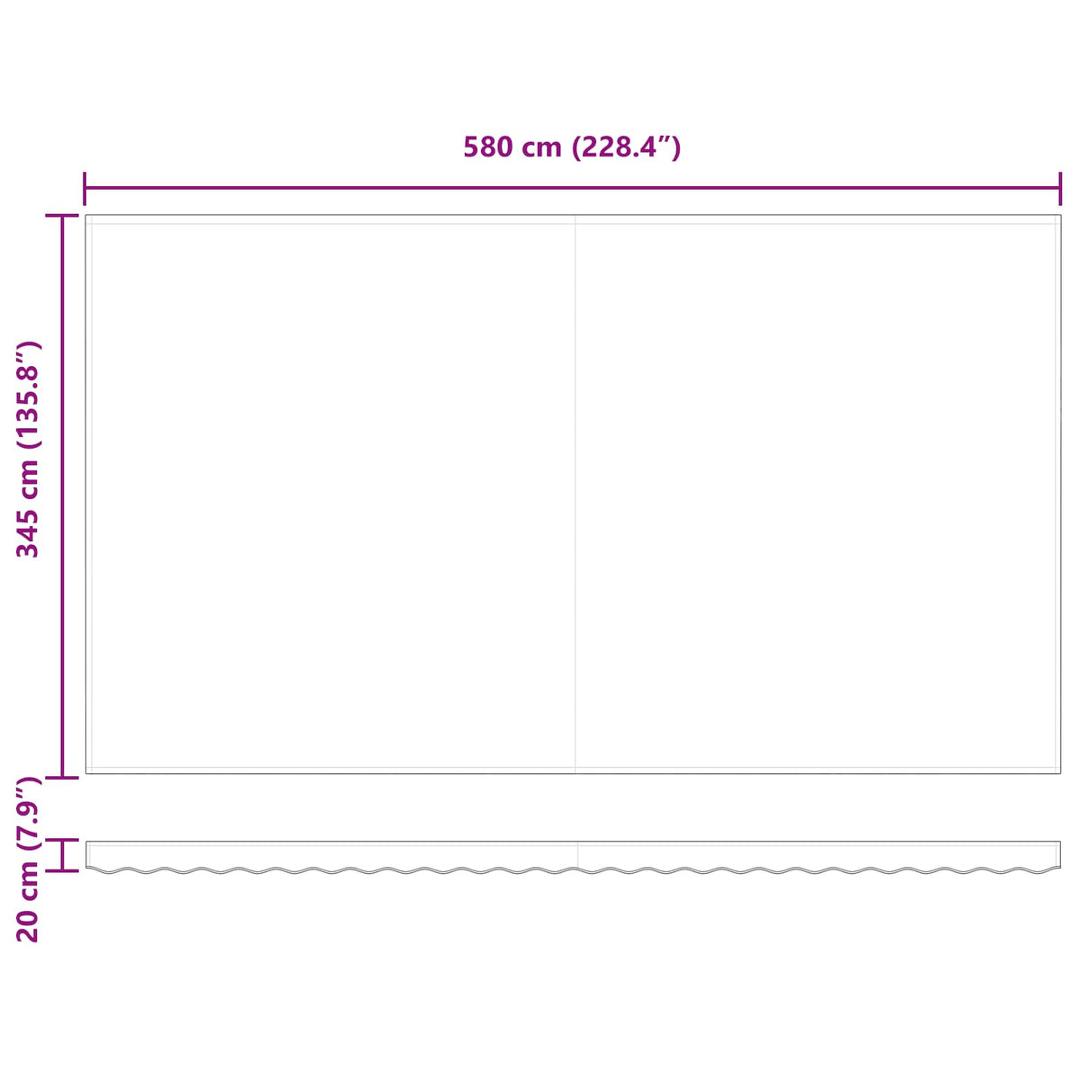 Povlačivi tende narančasta i smeđa 600 × 350 cm