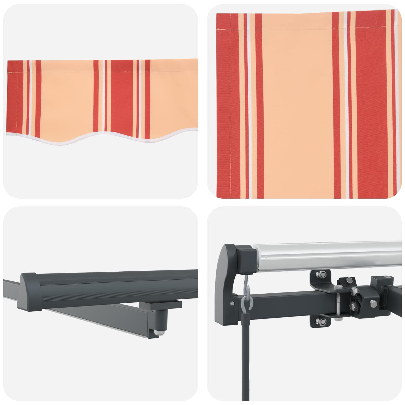 Skrovita tenda žuta i narančasta 600 ×350 cm tkanina