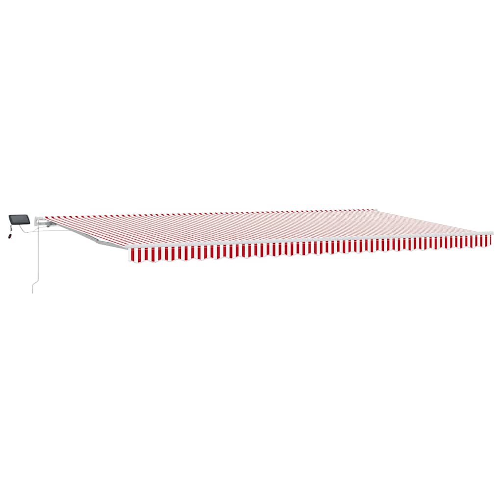 Skrovita tenda Crvena i bijela 600 × 350 cm Tkanina i čelik