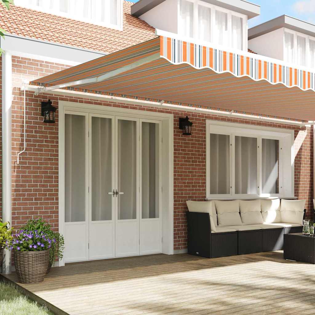 Povlačivi tende Šareni 600 × 350 cm Poliester i aluminij