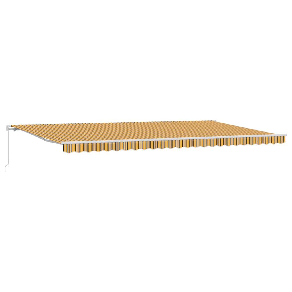 Skrovita tenda Šareni 600 × 350 cm Poliester i aluminij