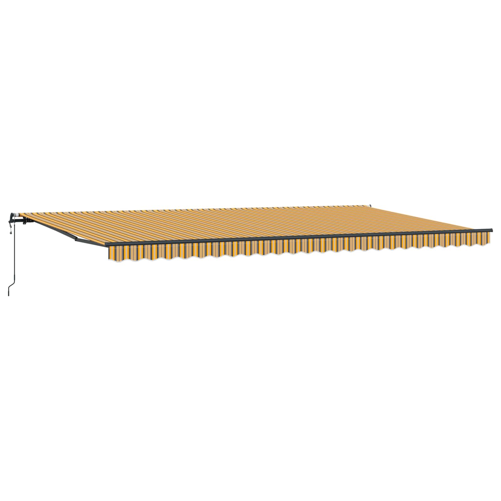 Povlačivi tende Šareni 600 × 350 cm Tkanina i Aluminij