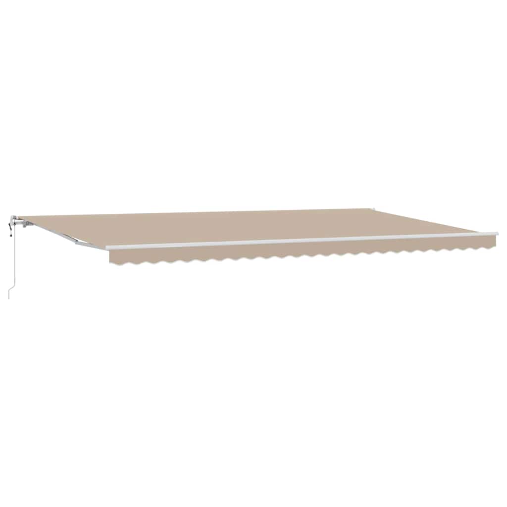 Povlačivi tende Bež 600 × 350 cm Tkanina i Aluminij