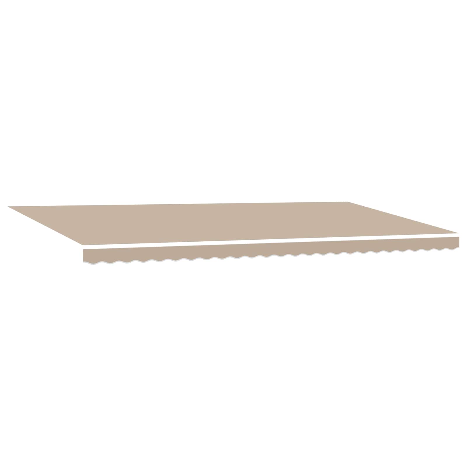 Skrovita tenda S LED lampica Bež 600 ×350 cm tkanina