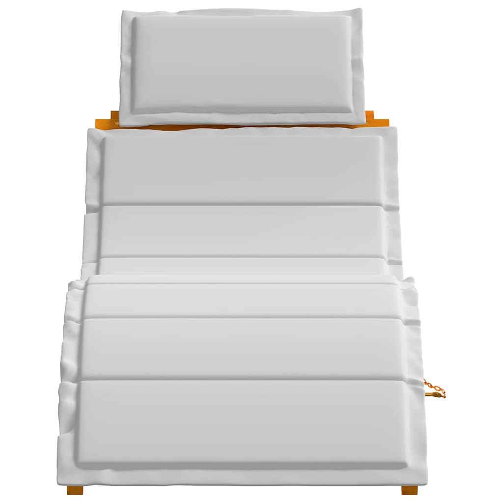 Ležaljka za sunčanje 2 pcs Svijetlo siva Čvrsto drvo akacije