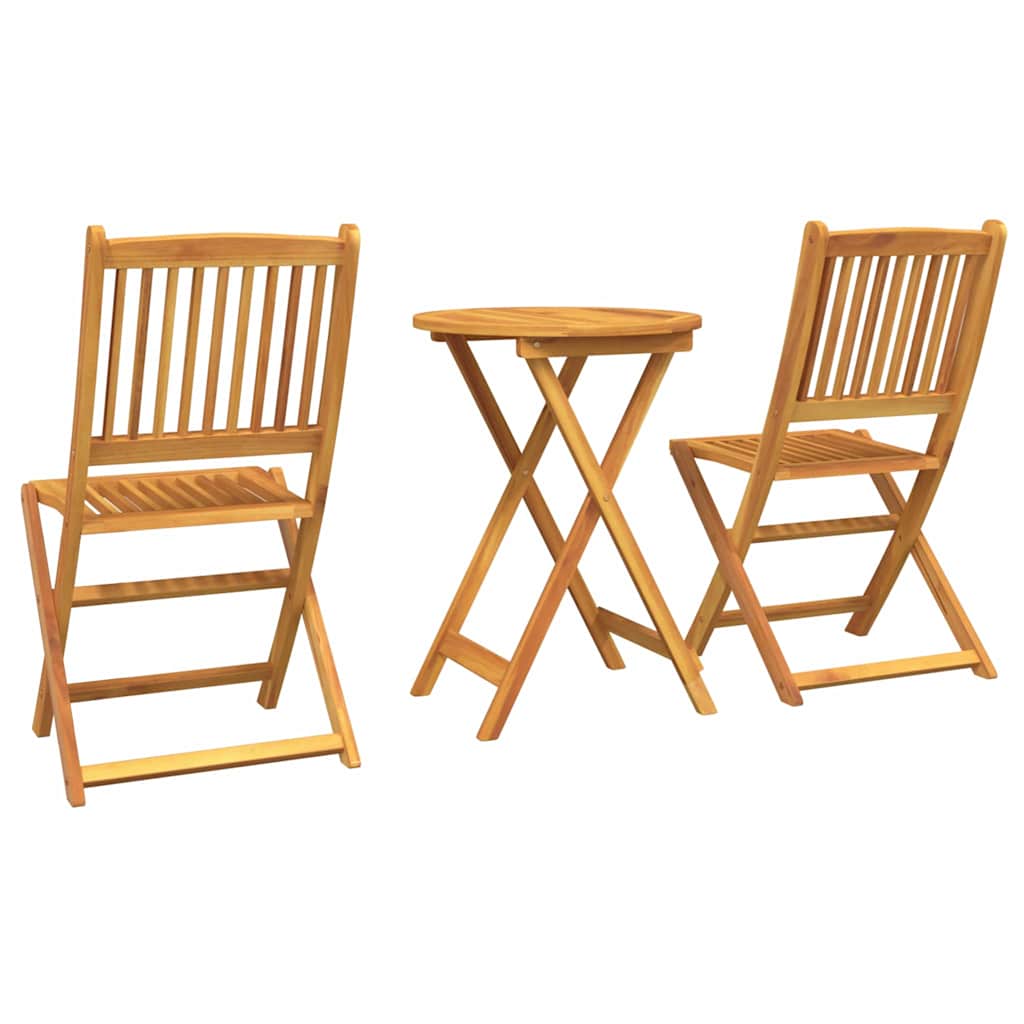 Bistro set za vrt 3 pcs Smeđa Čvrsto drvo akacije