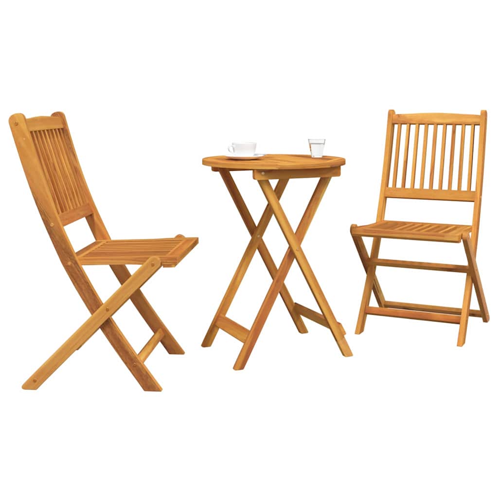 Bistro set za vrt 3 pcs Smeđa Čvrsto drvo akacije