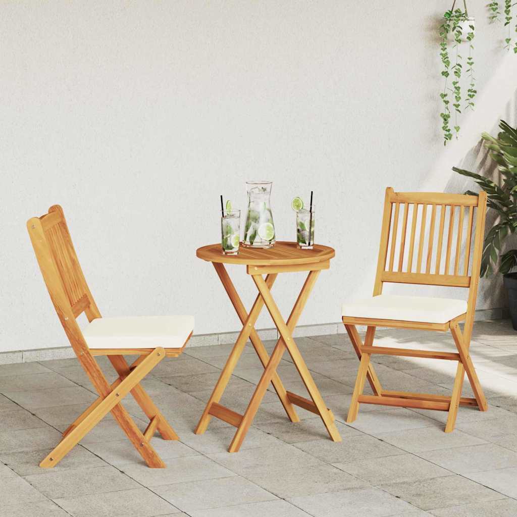 Bistro set za vrt 3 pcs Smeđa Čvrsto drvo akacije