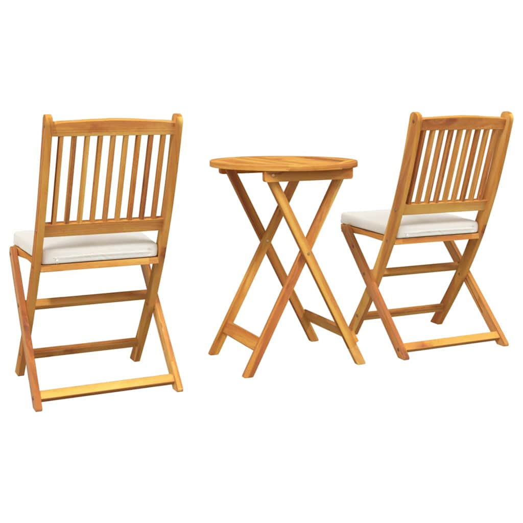 Bistro set za vrt 3 pcs Smeđa Čvrsto drvo akacije