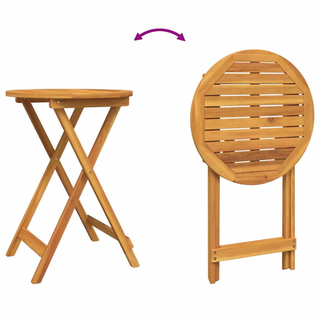 Bistro set za vrt 3 pcs Smeđa Čvrsto drvo akacije