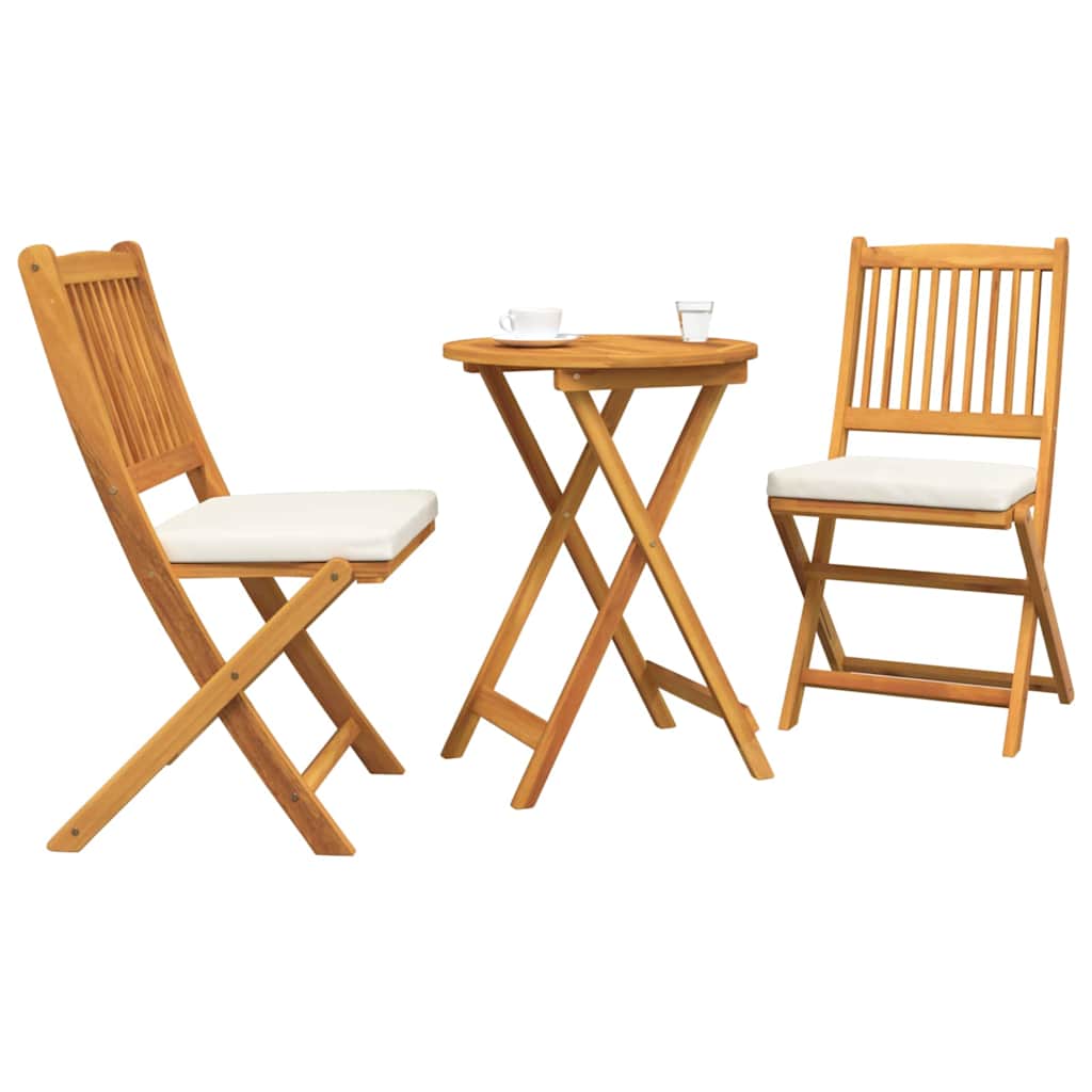 Bistro set za vrt 3 pcs Smeđa Čvrsto drvo akacije