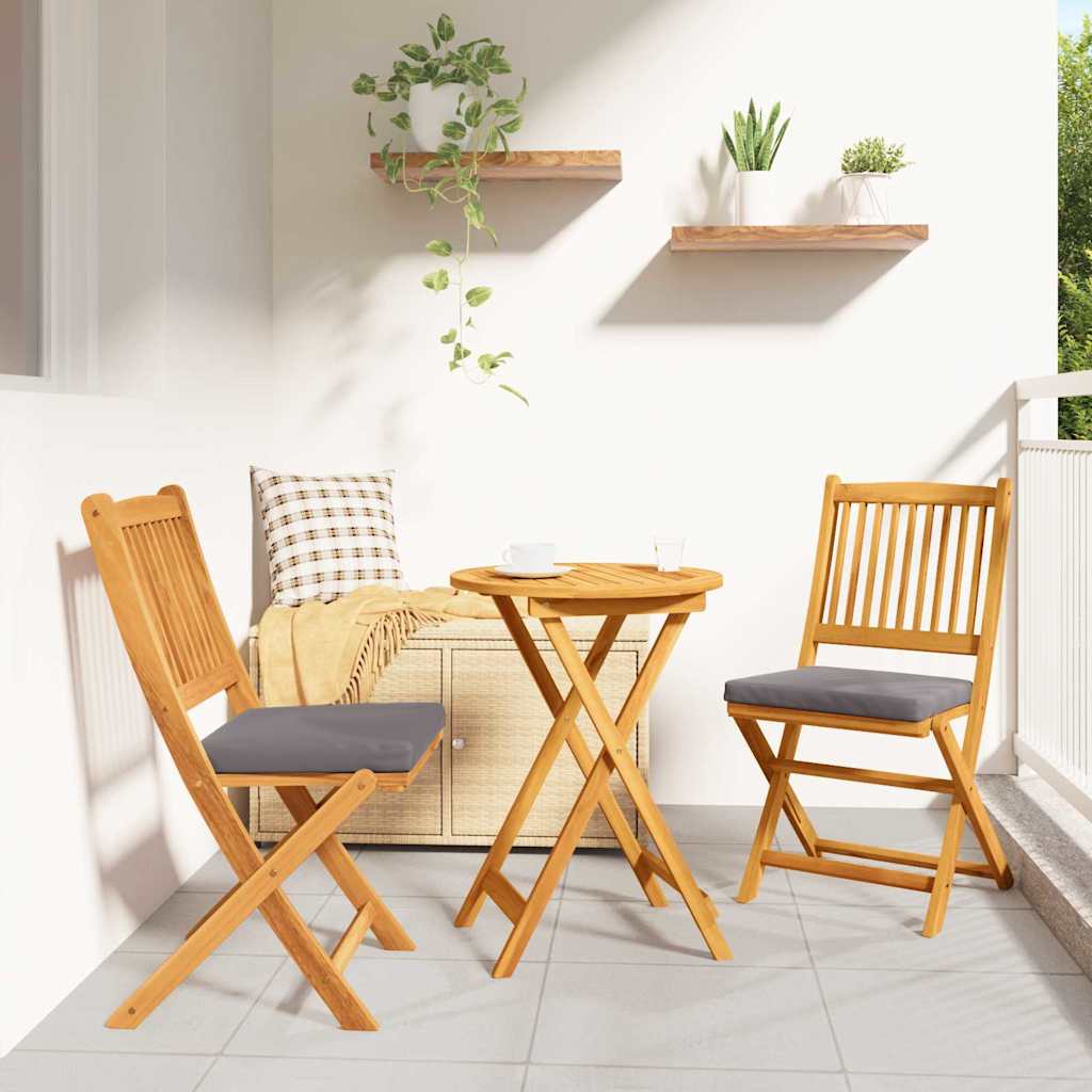 Bistro set za vrt 3 pcs Smeđa Čvrsto drvo akacije