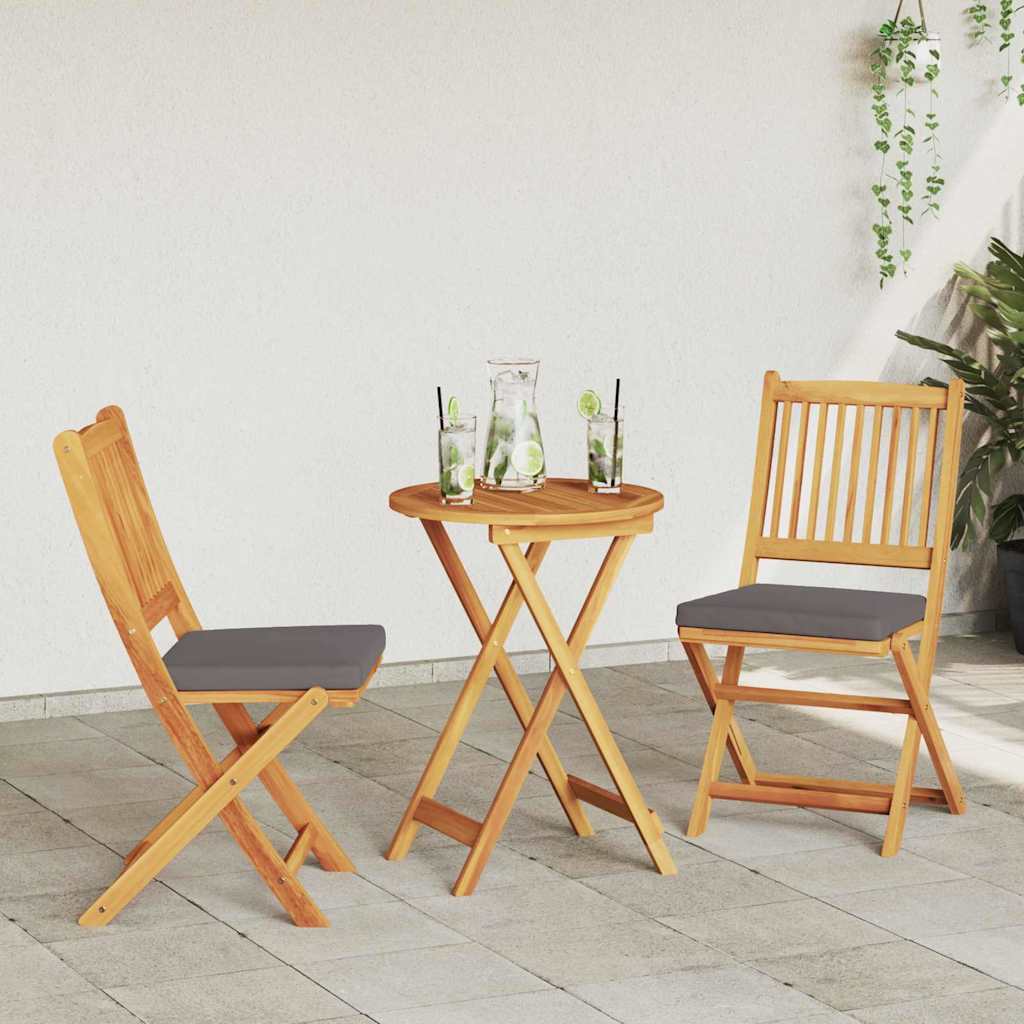 Bistro set za vrt 3 pcs Smeđa Čvrsto drvo akacije