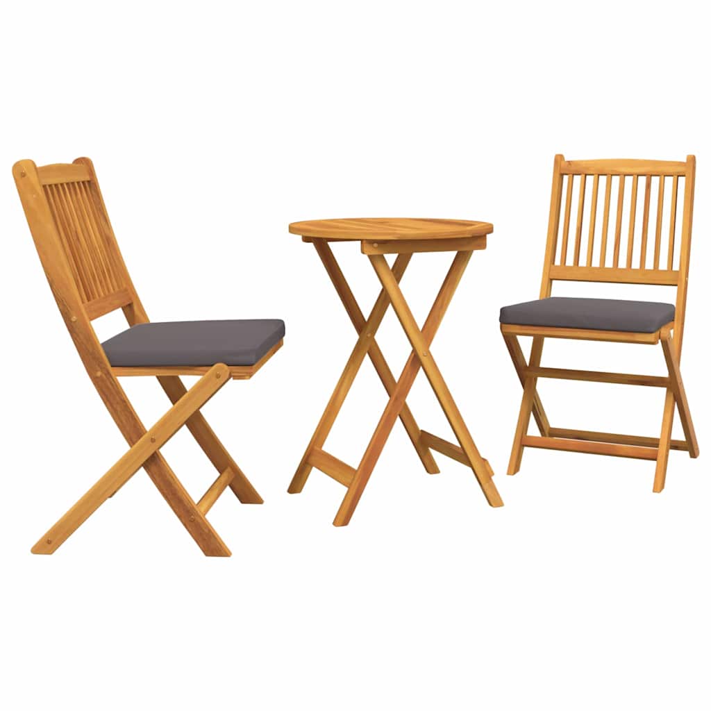 Bistro set za vrt 3 pcs Smeđa Čvrsto drvo akacije