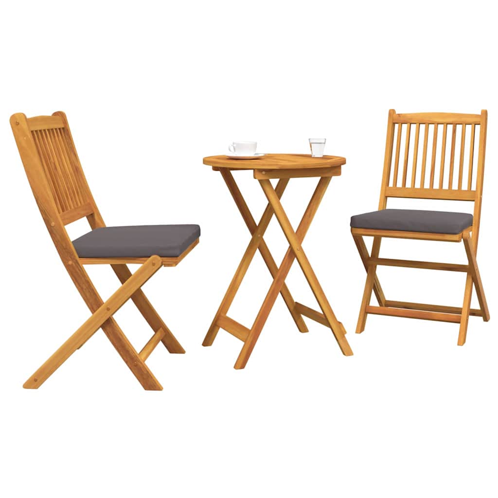 Bistro set za vrt 3 pcs Smeđa Čvrsto drvo akacije