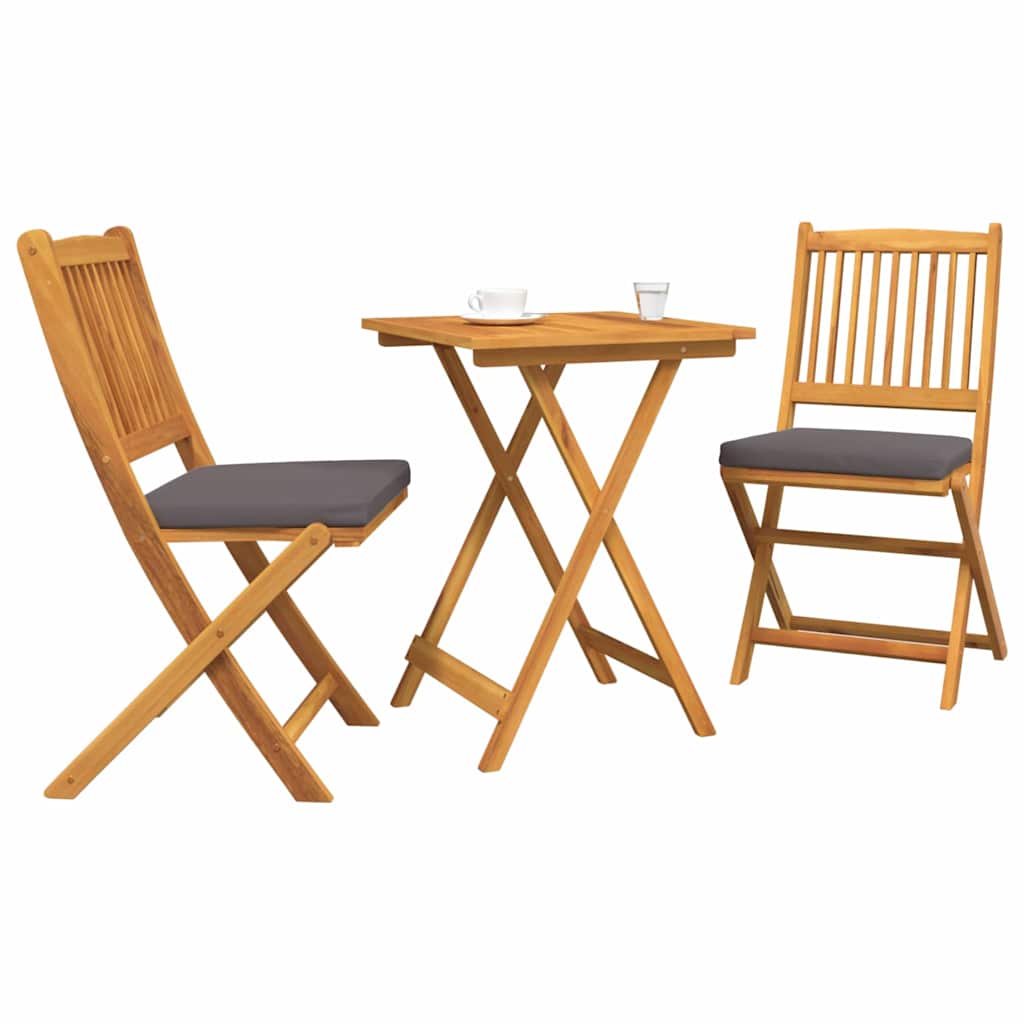 Bistro set za vrt 3 kom. Smeđa Čvrsto drvo akacije