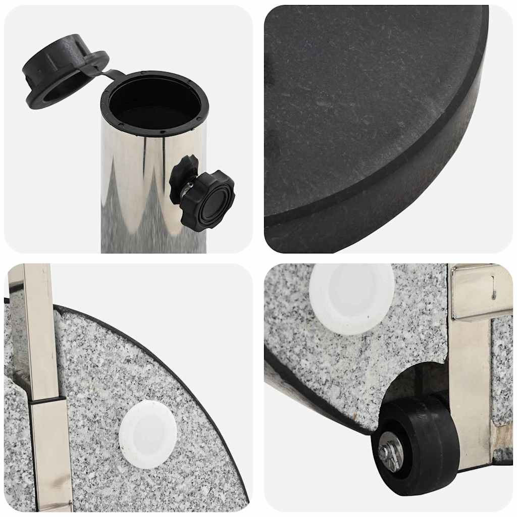 Baza za suncobran Crna Ø 45 x 37.5 cm Granit