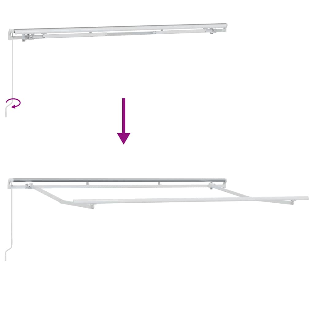 Okvir tende Bijelo 3,5 x 2 m Metal