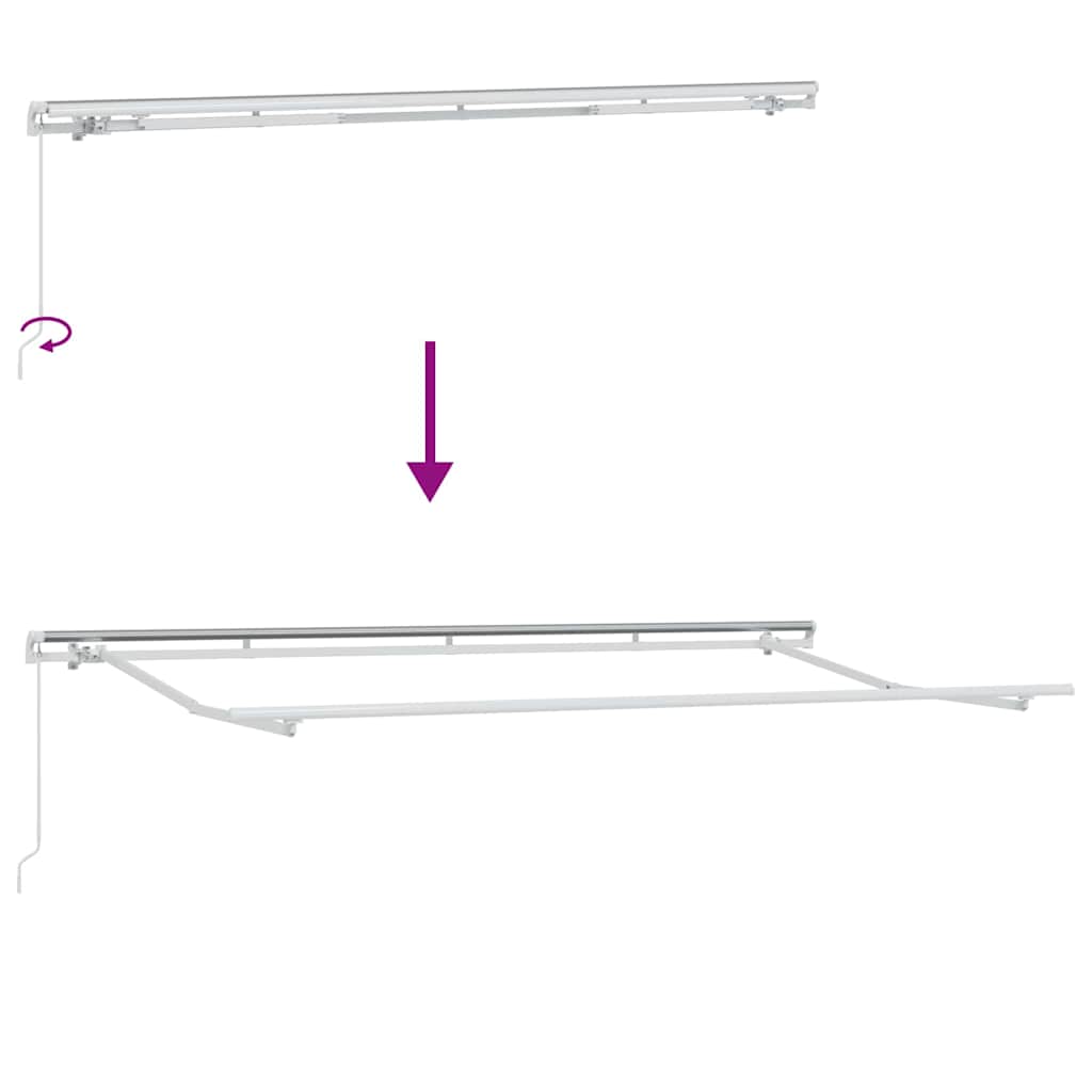 Okvir tende Bijelo 4 x 2 m Metal