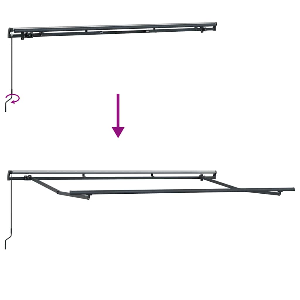 Okvir tende Antracit 3,5 x 2 m Metal