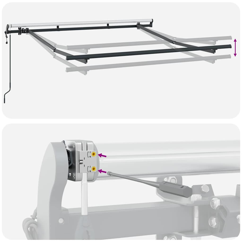 Okvir tende Antracit 2,5 x 2 m Metal