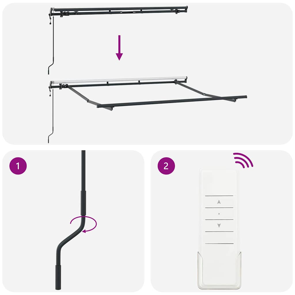 Okvir tende Antracit 3 x 2 m Metal