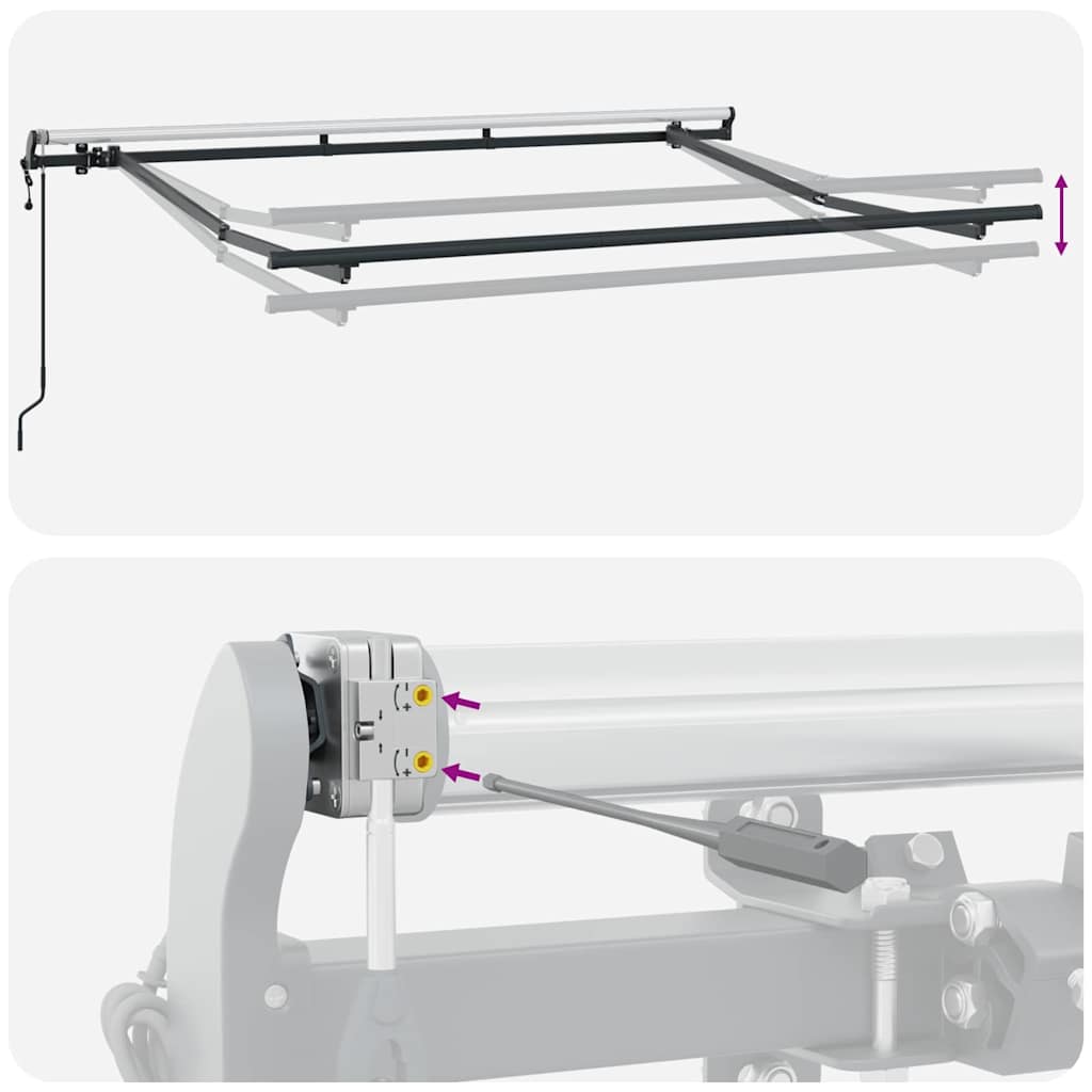 Okvir tende Antracit 3,5 x 2 m Metal