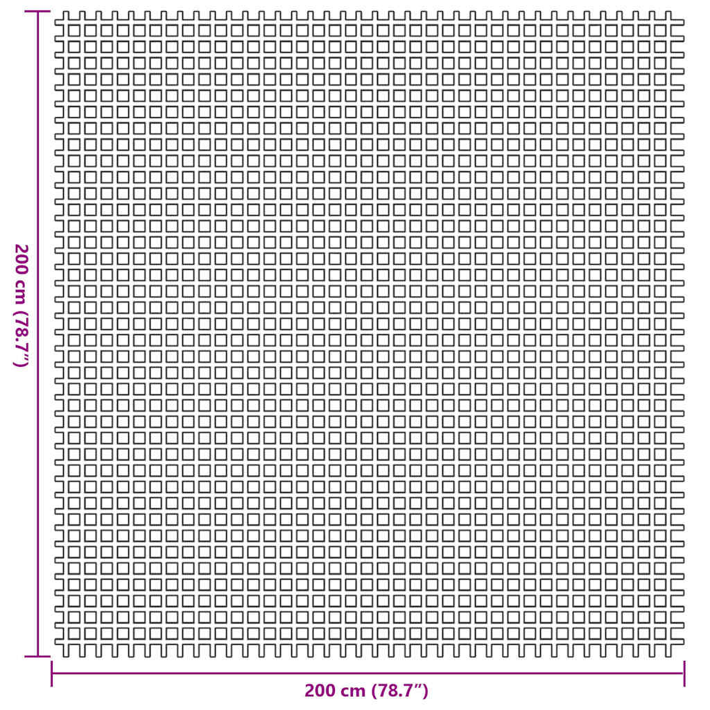 Teppi za šator Antracit 200 x 200 cm Poliester