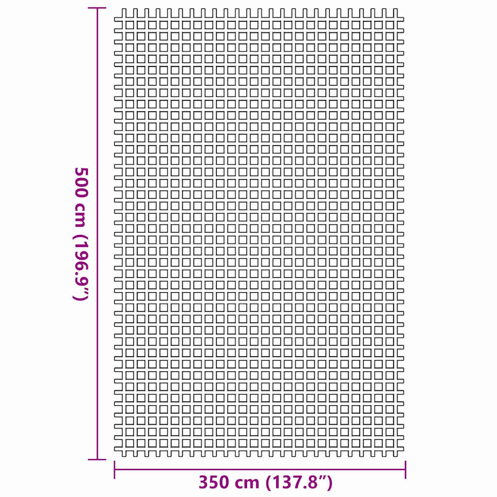 Teppi za šator Antracit 500 × 350 cm Poliester