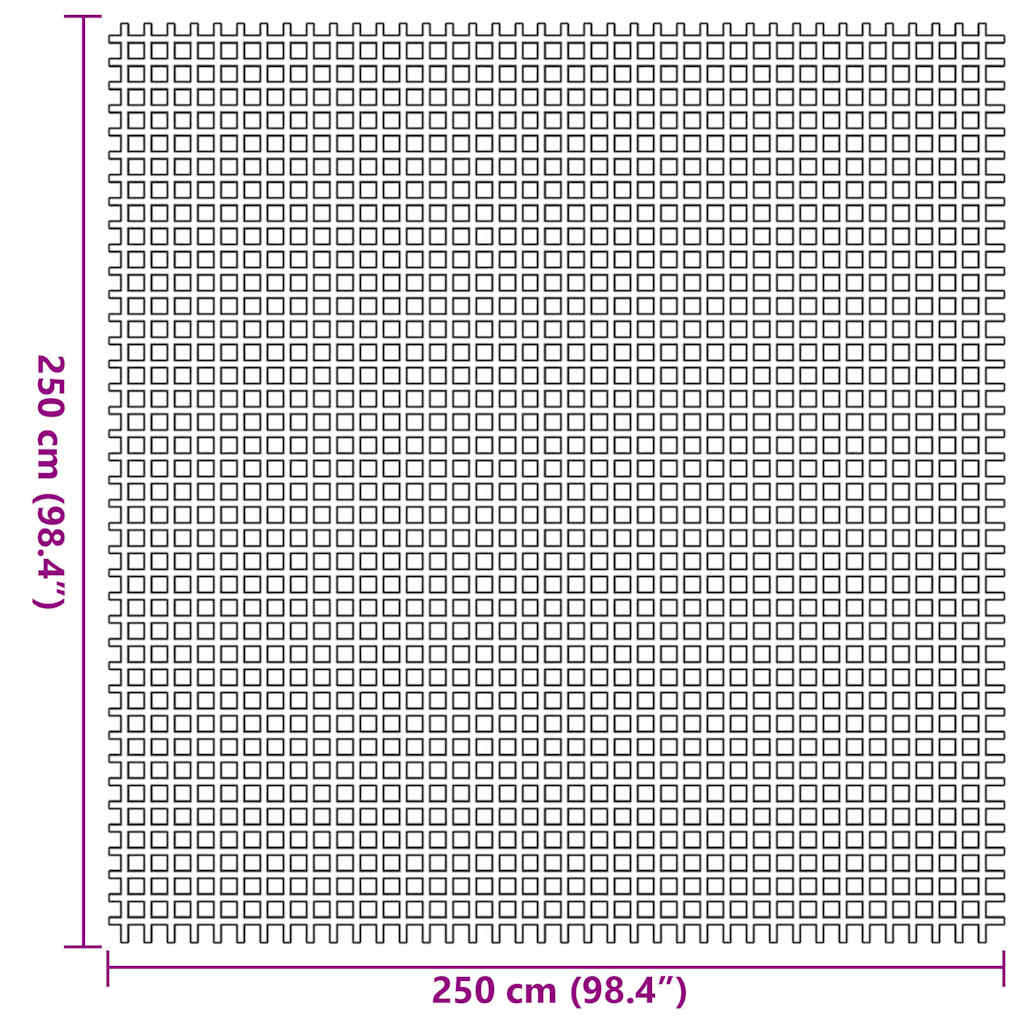 Teppi za šator Plava 250 x 250 cm Poliester