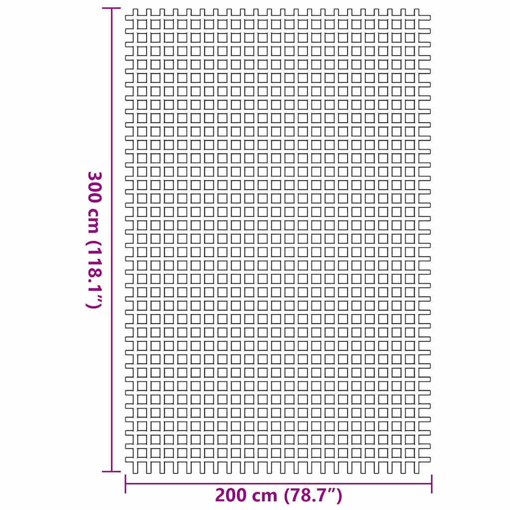 Teppi za šator Zelena 300 x 200 cm Poliester