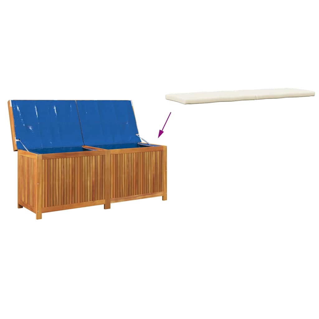 Vanjska kutija za jastuke 150x50x60,5 cm masivno drvo bagrema