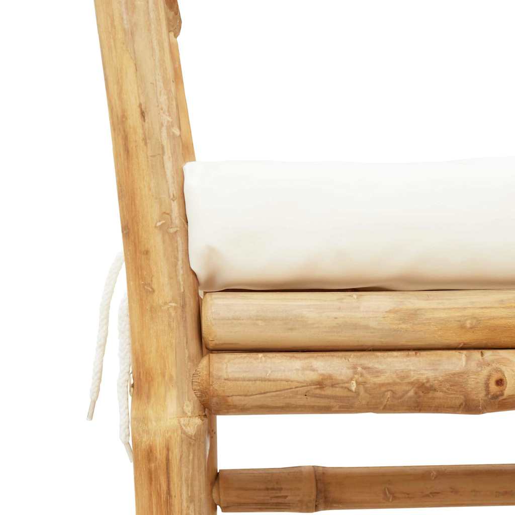 Vrtna klupa s jastukom Smeđa 110 x 38 x 65cm bambus