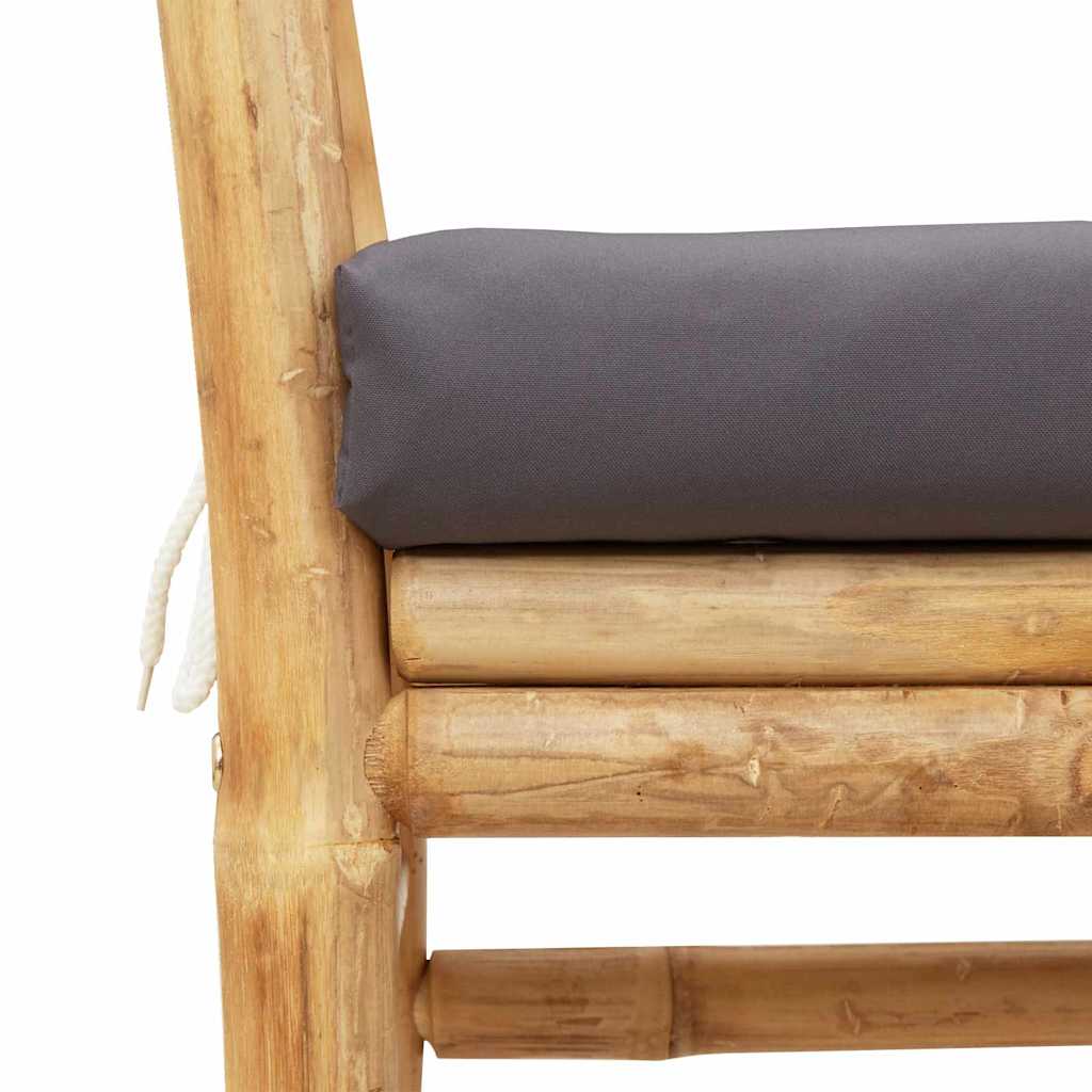 Vrtna klupa s jastukom Smeđa 110 x 38 x 65cm bambus