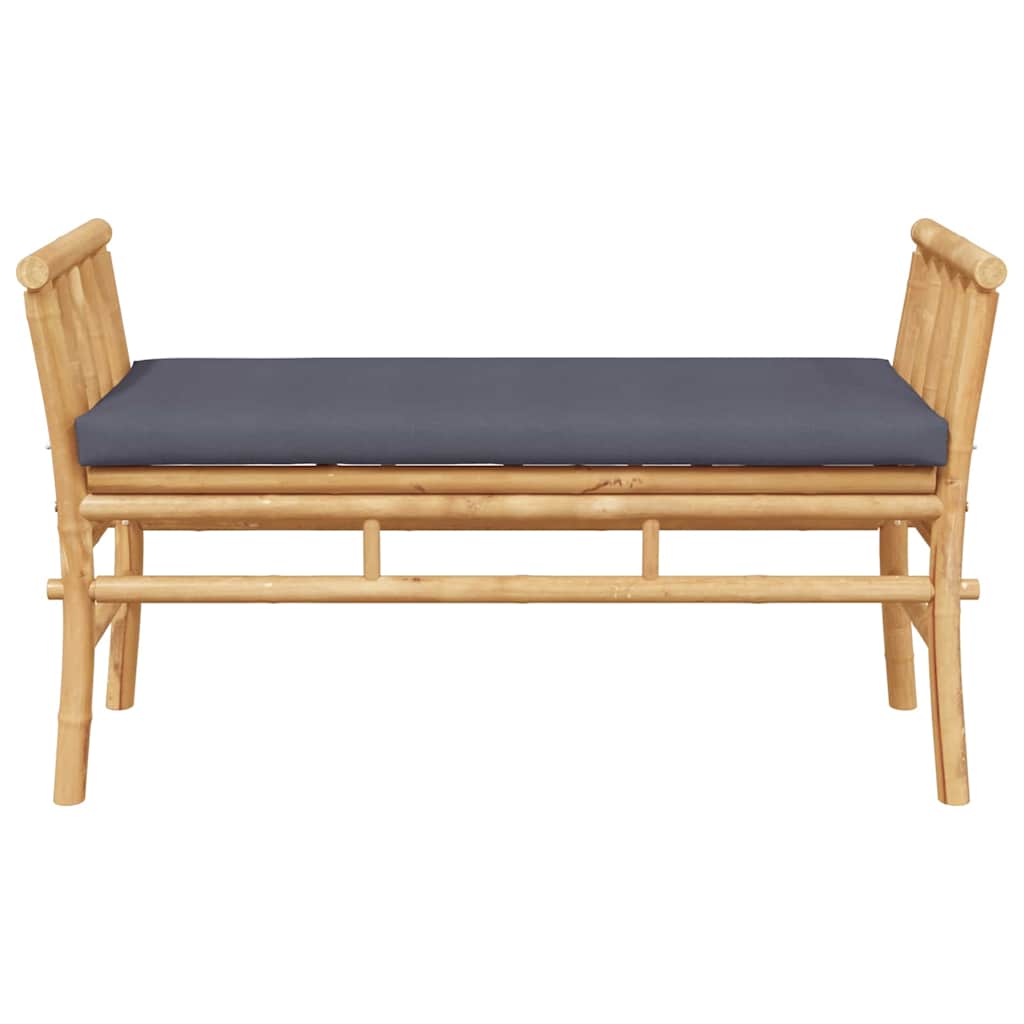 Vrtna klupa s jastukom Smeđa 110 x 38 x 65cm bambus