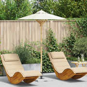 Vrtni suncobran Krem bijela Ø 150 x 210 cm bambus