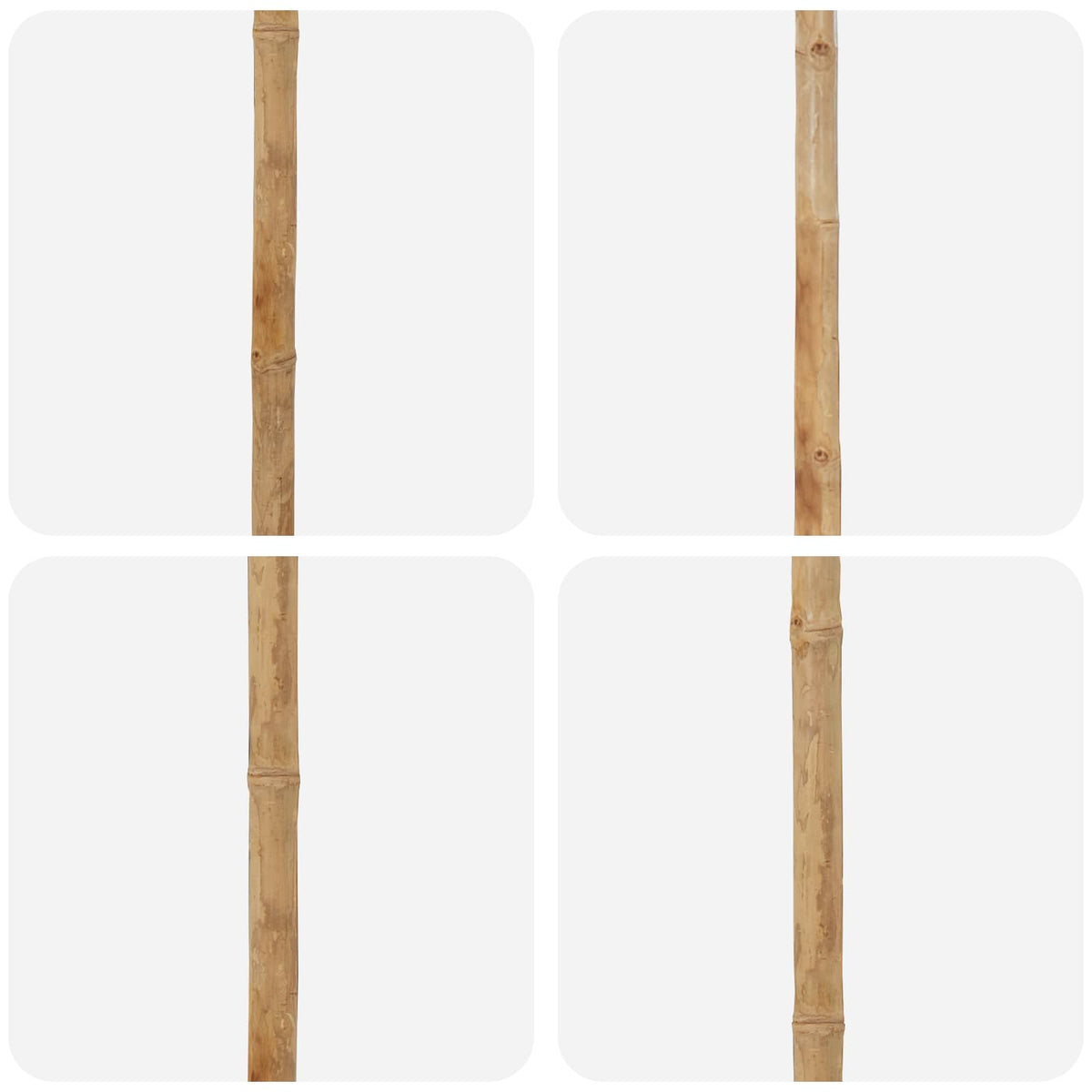 Vrtni suncobran Krem bijela Ø 180 x 230 cm bambus