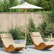 Vrtni suncobran Krem bijela Ø 180 x 230 cm bambus