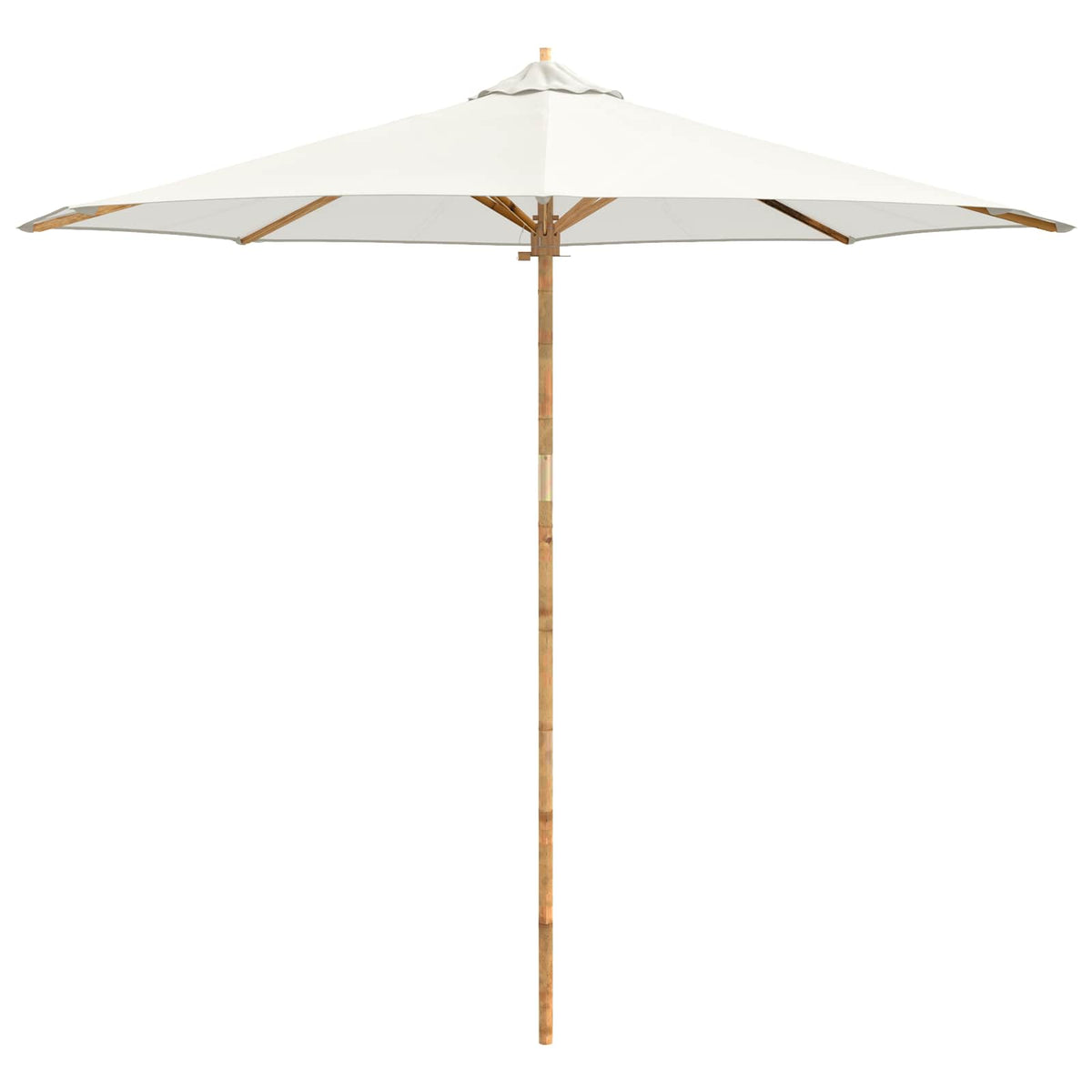 Vrtni suncobran Krem bijela Ø 270 x 260 cm bambus