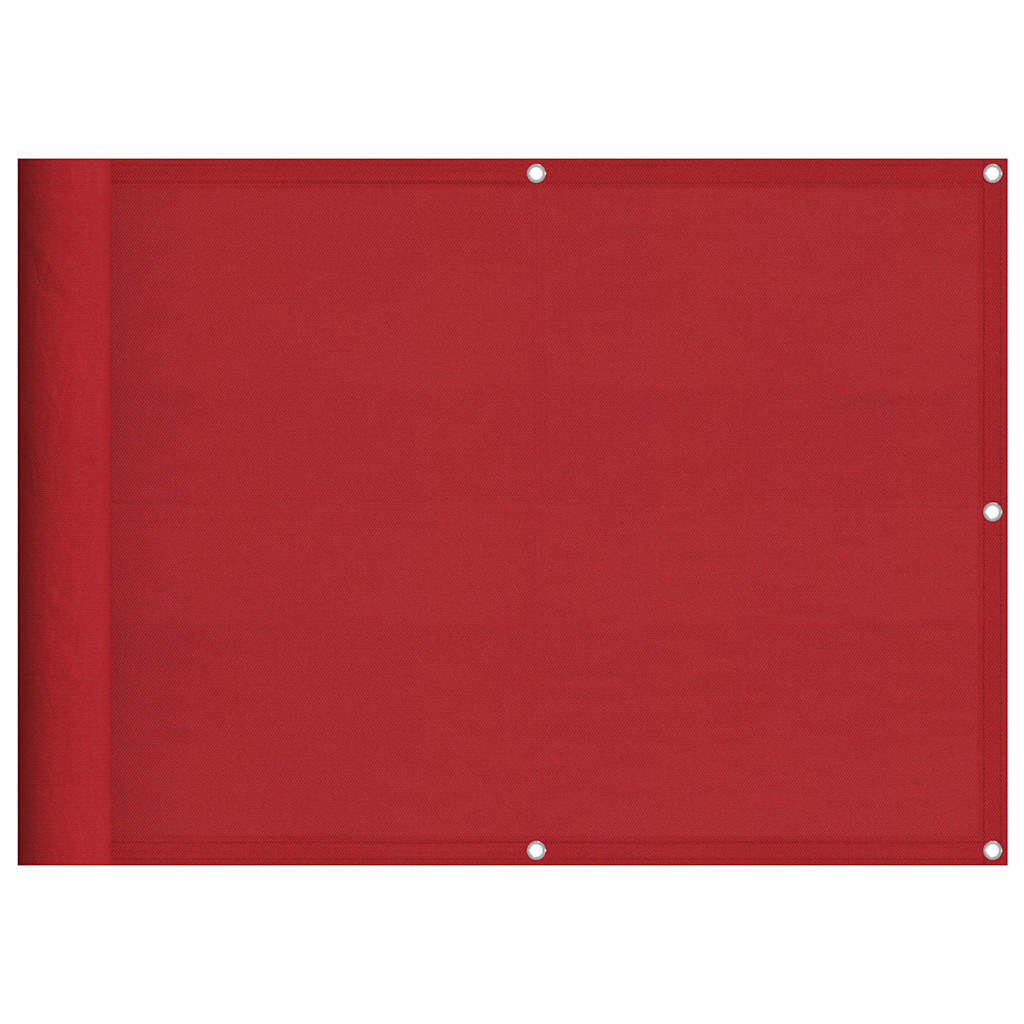 Balkonska pregrada crvena 75x700 cm 100% poliester Oxford