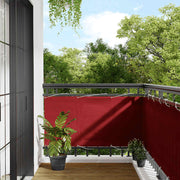 Balkonska pregrada crvena 75x700 cm 100% poliester Oxford