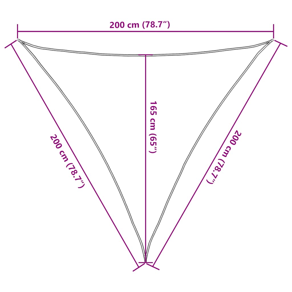Sjenilo za sunce, žuto, 2x2x2 m, 100% poliester, oxford