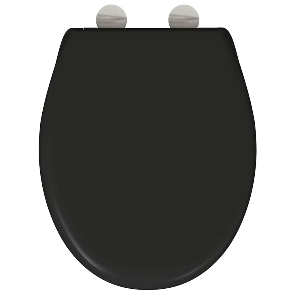 WC daska Crna 47 x 37 x 4 cm Duroplast