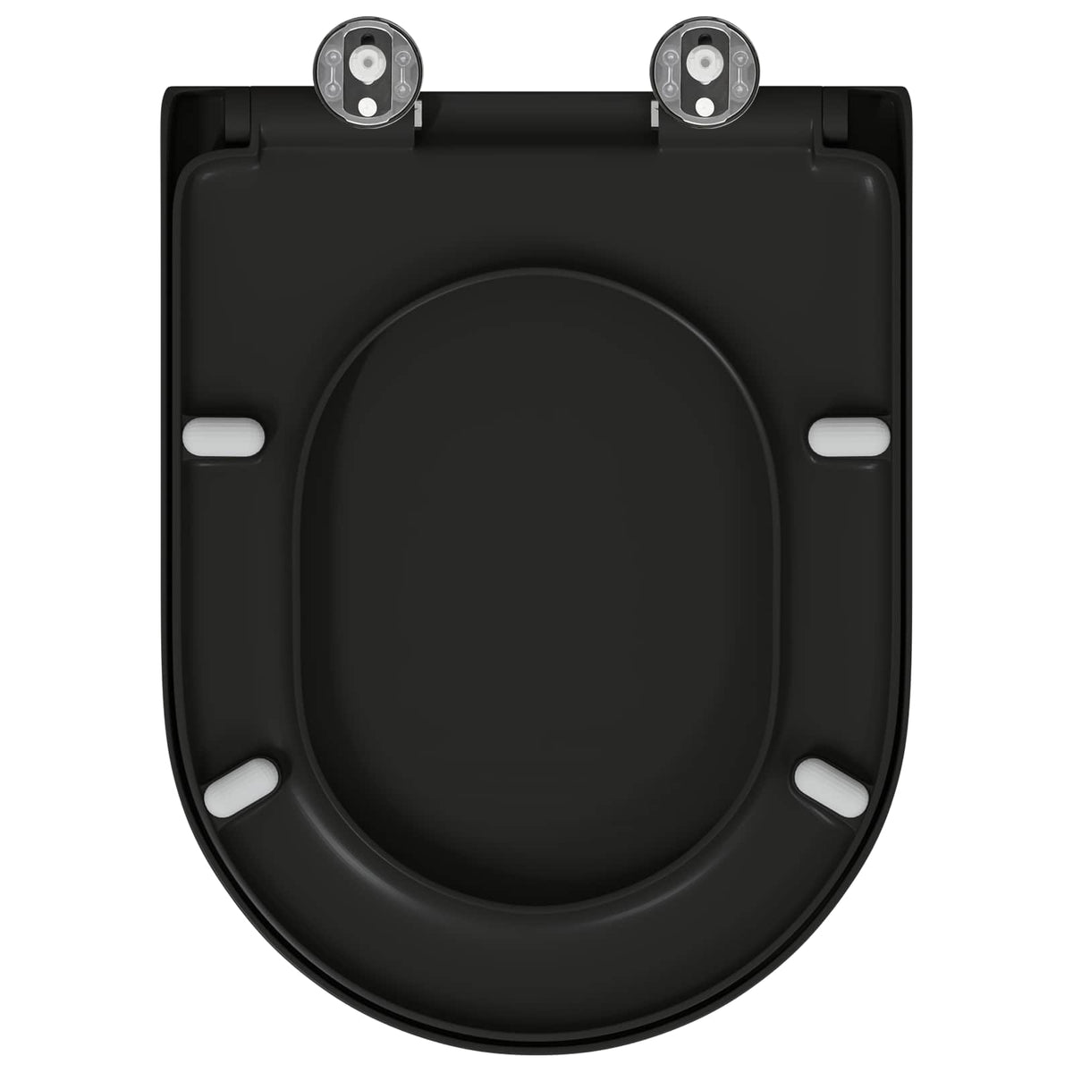 WC daska Crna 49 x 36 x 4 cm Duroplast