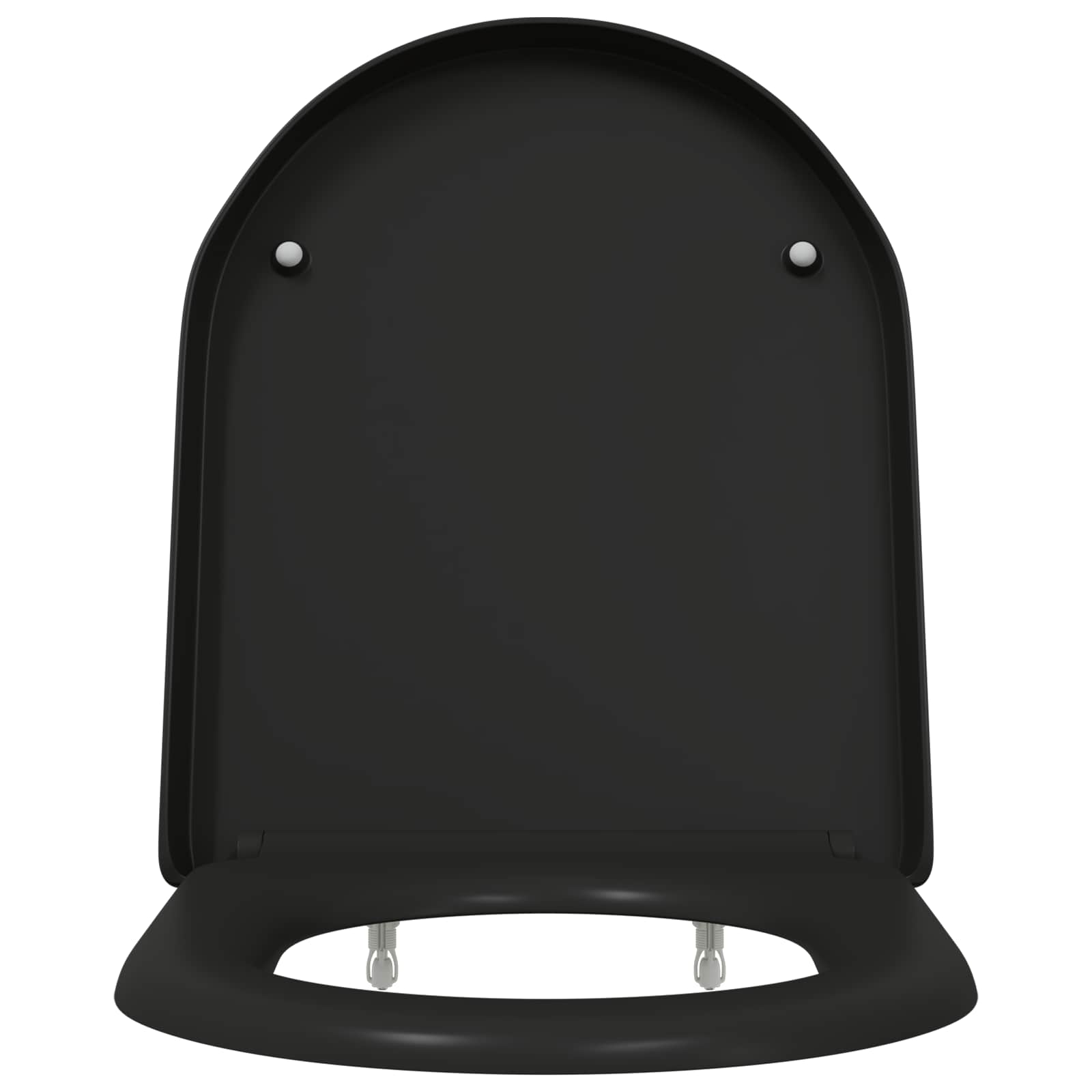WC daska Crna 49 x 36 x 4 cm Duroplast