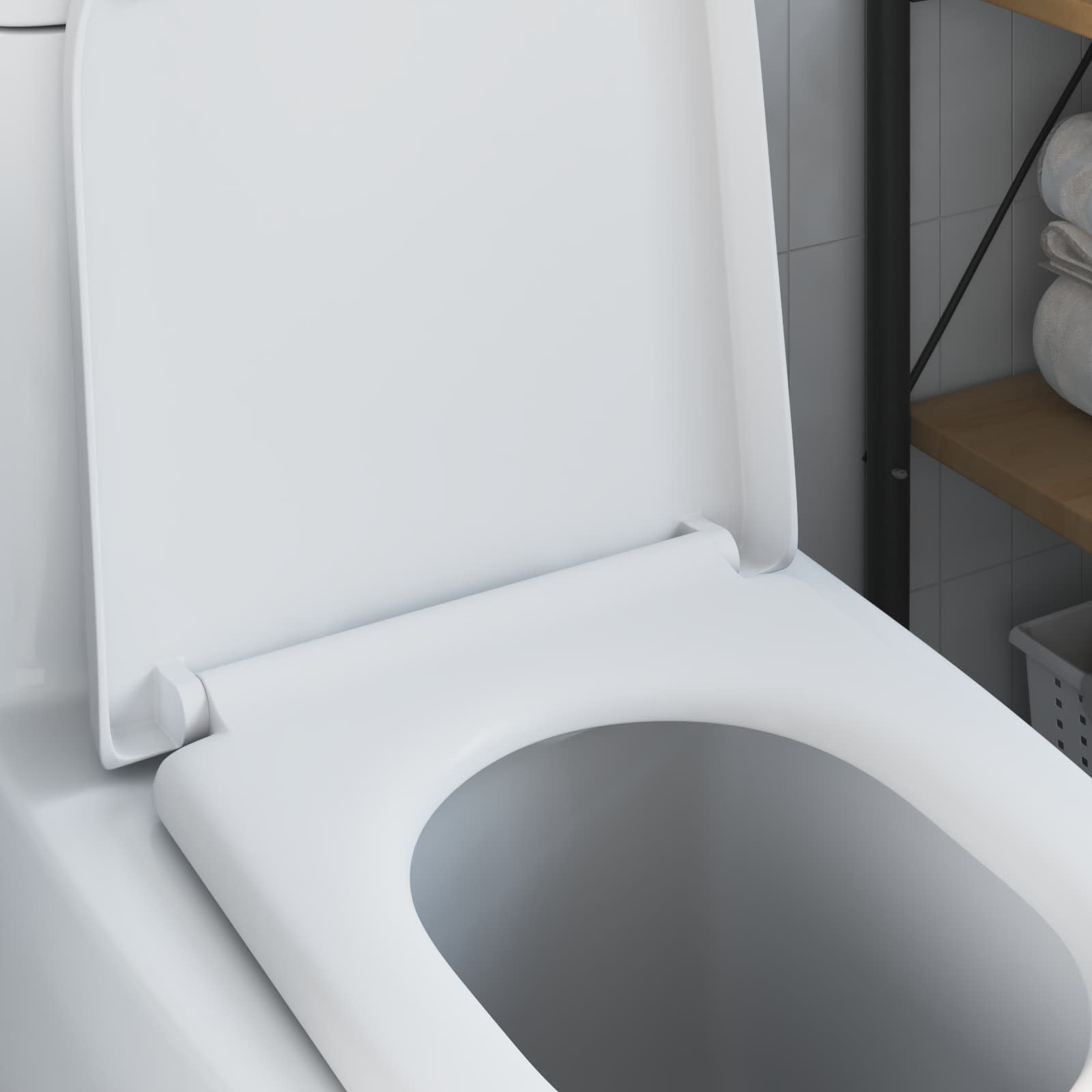 WC daska Bijelo 49 x 36 x 4 cm Duroplast