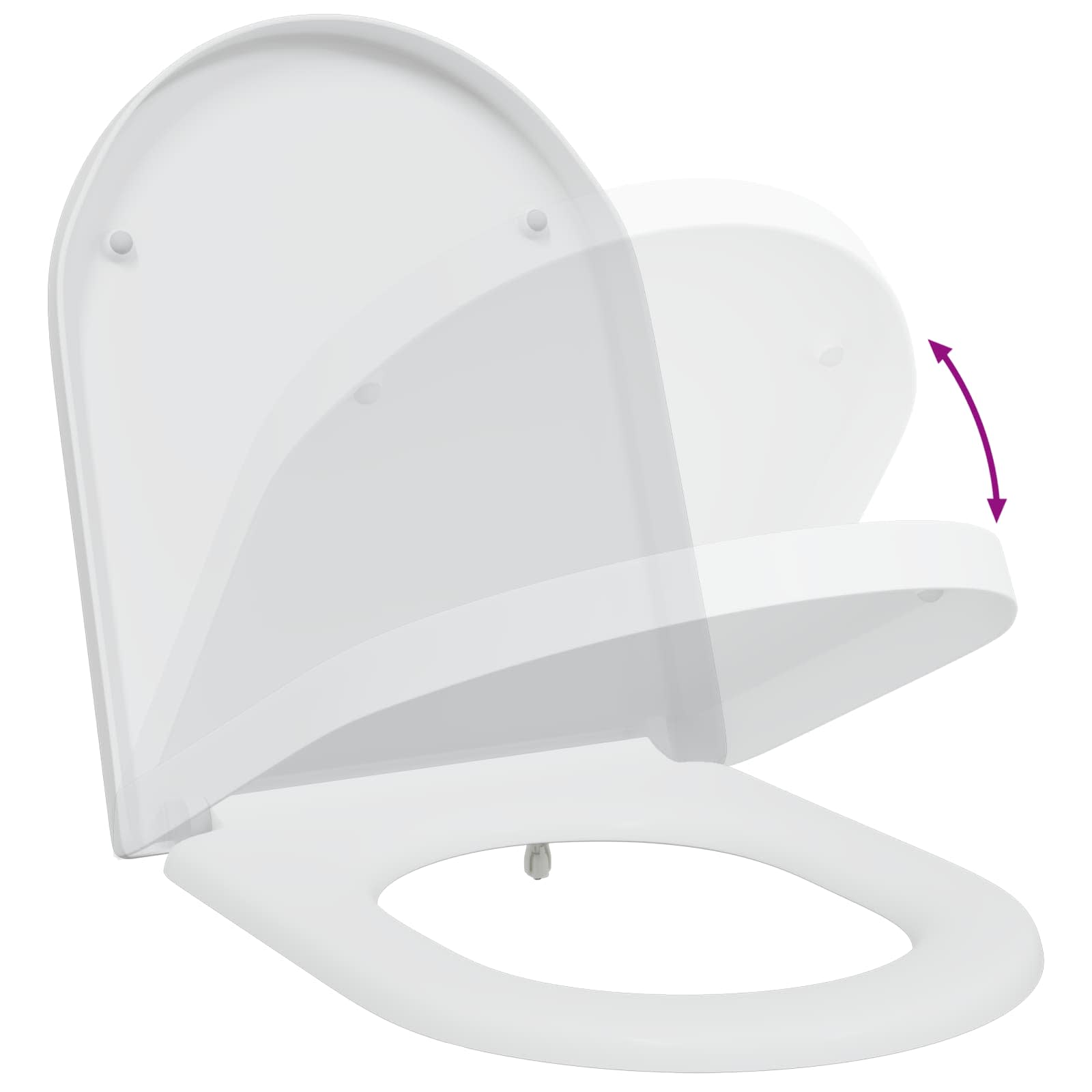 WC daska Bijelo 49 x 36 x 4 cm Duroplast